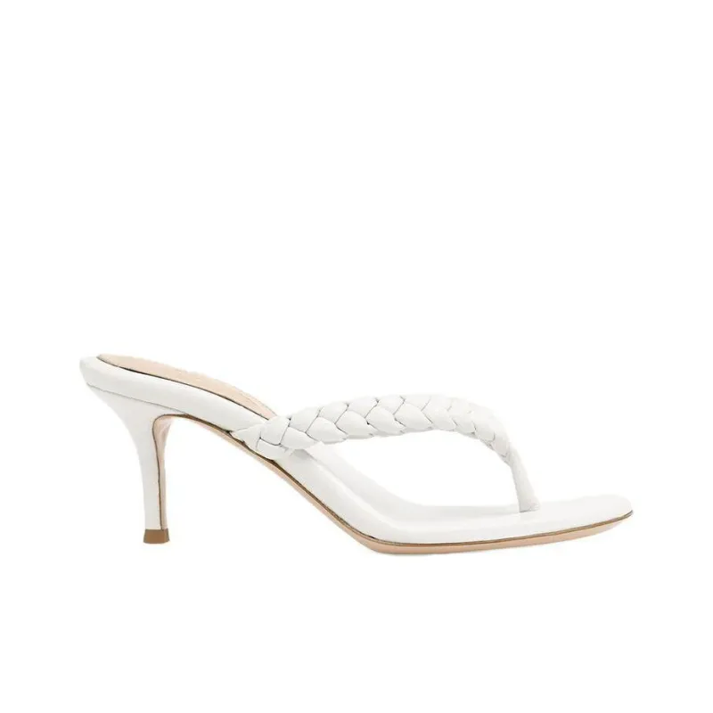 GIANVITO ROSSI Tropea 70mm Braided Thong Mules-1