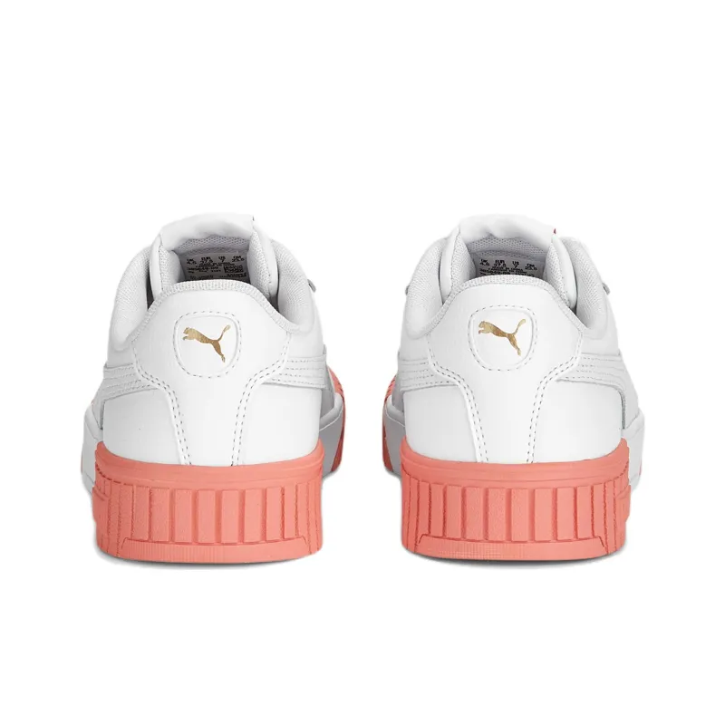 PUMA Carina 2.0 Anti Slip Wear Resistant Low Top Skateboard Shoes Women's White Pink-4