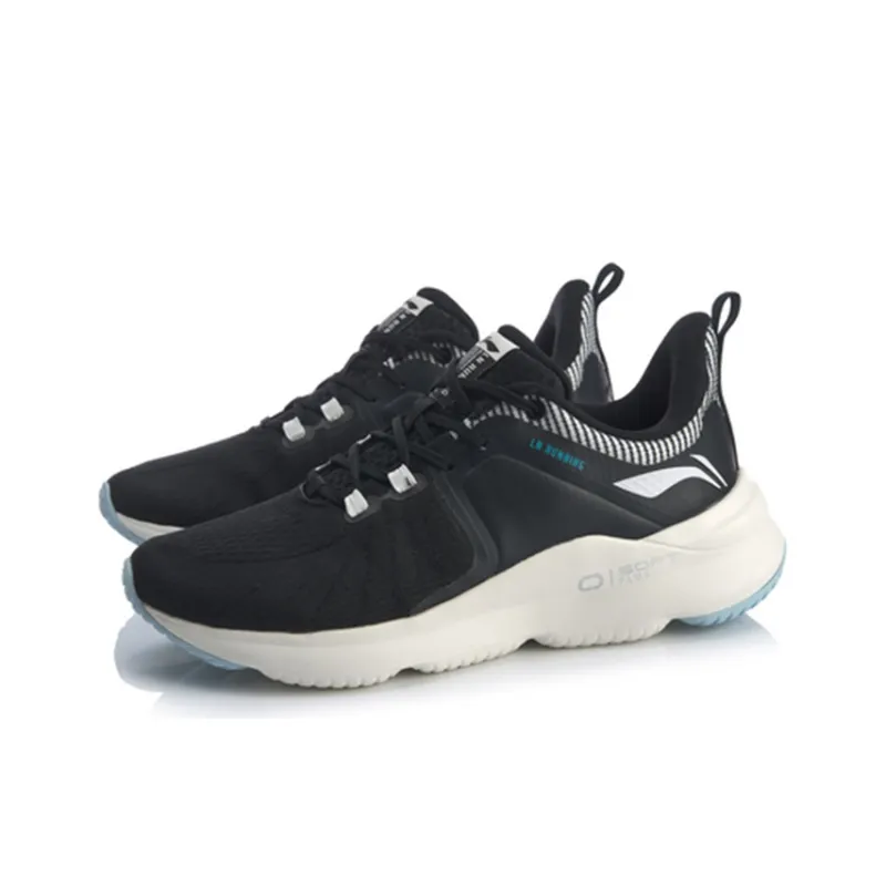 LiNing SOFT PLUS Plus Low Top Running Shoes Women's Black White-2