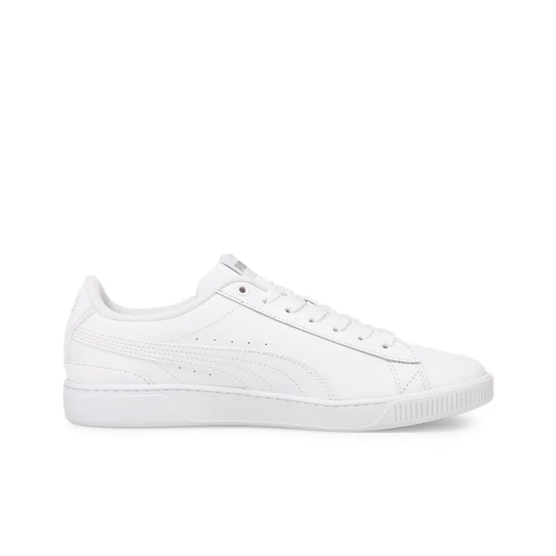 PUMA Vikky V3 Leather Anti Slip Wear Resistant Low Top Skateboard Shoes Women's White-1