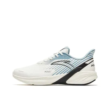 Anta DuCi4 Cushioning Wear Resistant Low Top Training Running Shoes Men's White Green Leather Surface