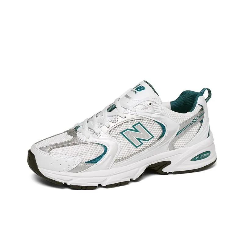 New Balance 530 White Silver Green-2