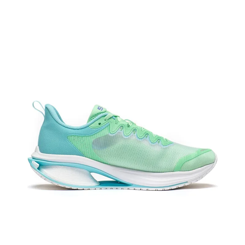 LiNing WuShi 5S 3.0 V2 Cushioned Slip Resistant Abrasion Resistant Low Top Long Distance Running Shoes Men's Green Blue-1