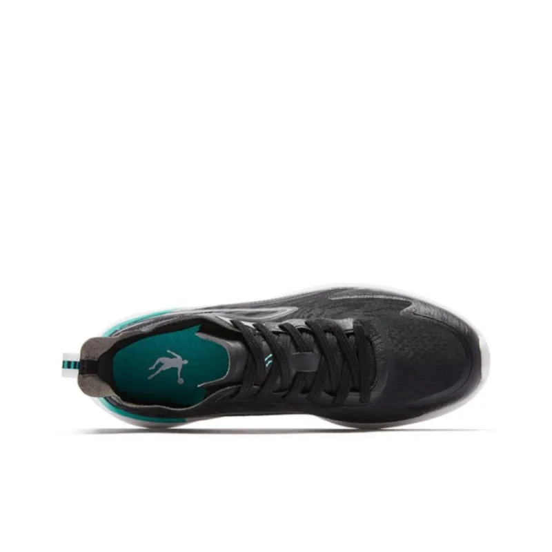 QIAODAN Light Speed 2.0Plus Cushioning Breathable Low Top Running Shoes Men's Black Green-4