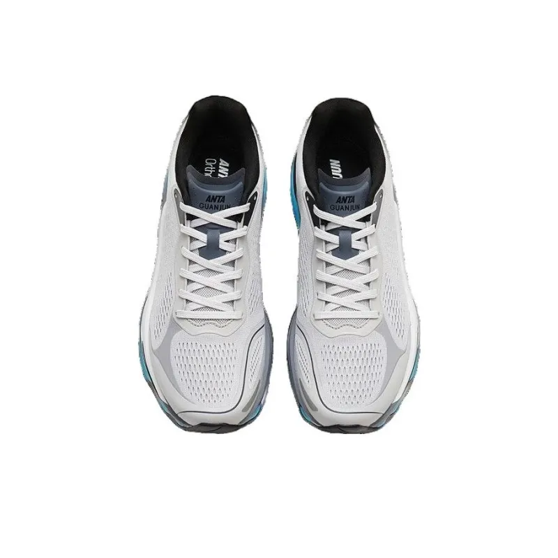 Anta Star Ring Elite Cushioned Slip Resistant Low Top Running Shoes Men's Gray Blue-2
