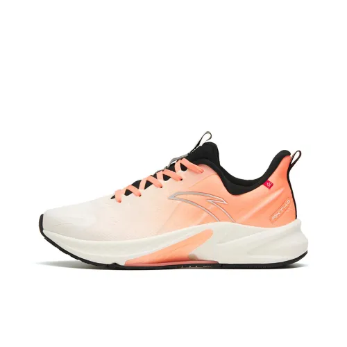 ANTA Rocket 4.0 Running Shoes Women's Low-Top Ivory White/Rock Orange/Black