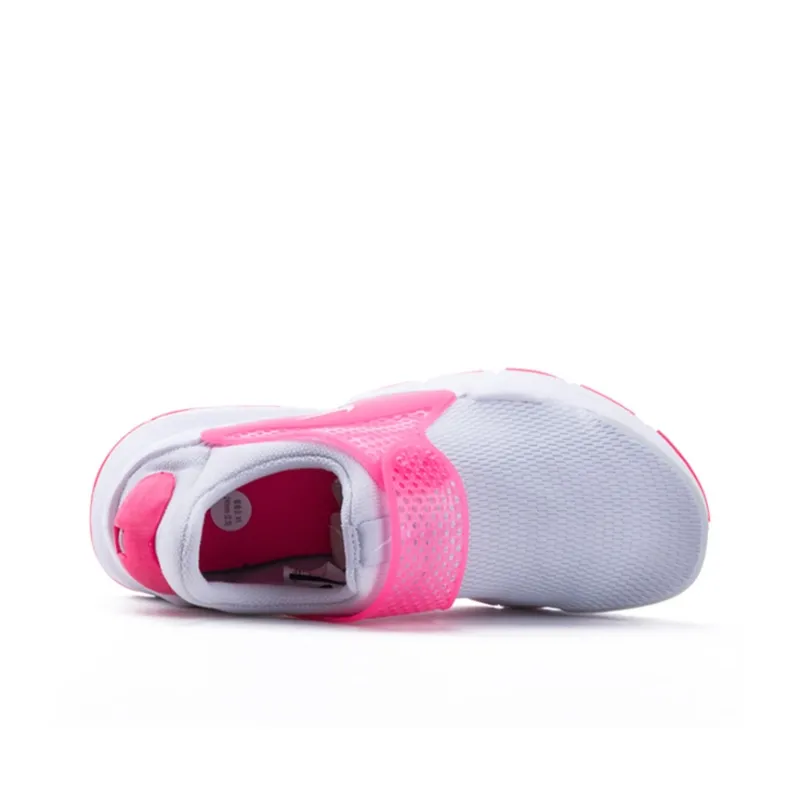 Nike Sock Dart Cushioned Anti-Slip And Wear-Resistant Lightweight Low-Top Casual Shoes GS Gray Pink-3