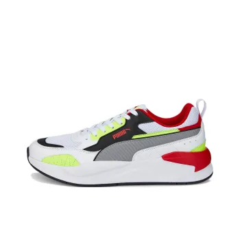 PUMA X-RAY Square Trainers Anti-Slip And Wear-Resistant Breathable Low-Top Casual Shoes Men's White Red Green