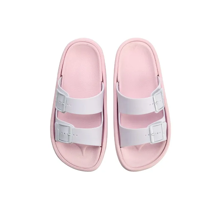LINING Clap Slide Slippers Women's Standard White/Light Pink-3