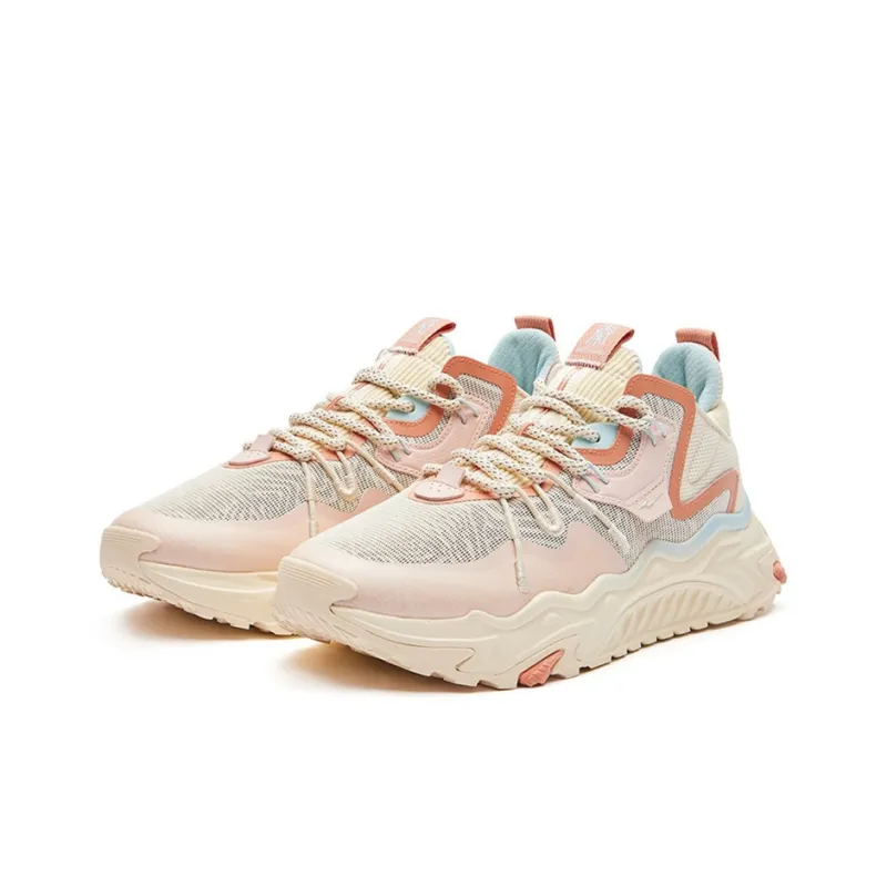 Erke Xun Casual Shoes Women's Low Top Feather White/Clear Candy-2