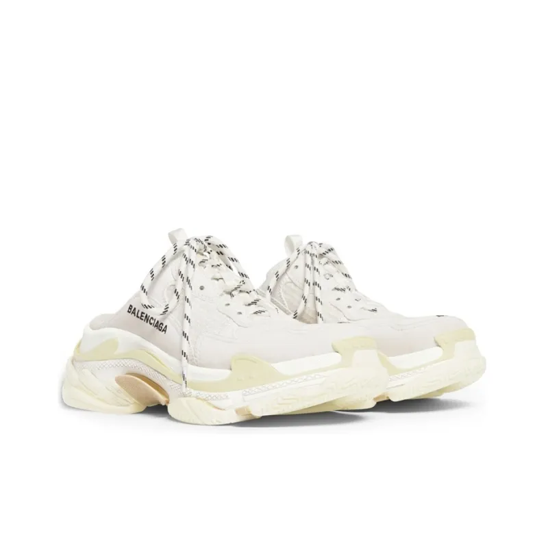 Balenciaga Triple S Mules 'White Double Foam And Mesh' Women's-2