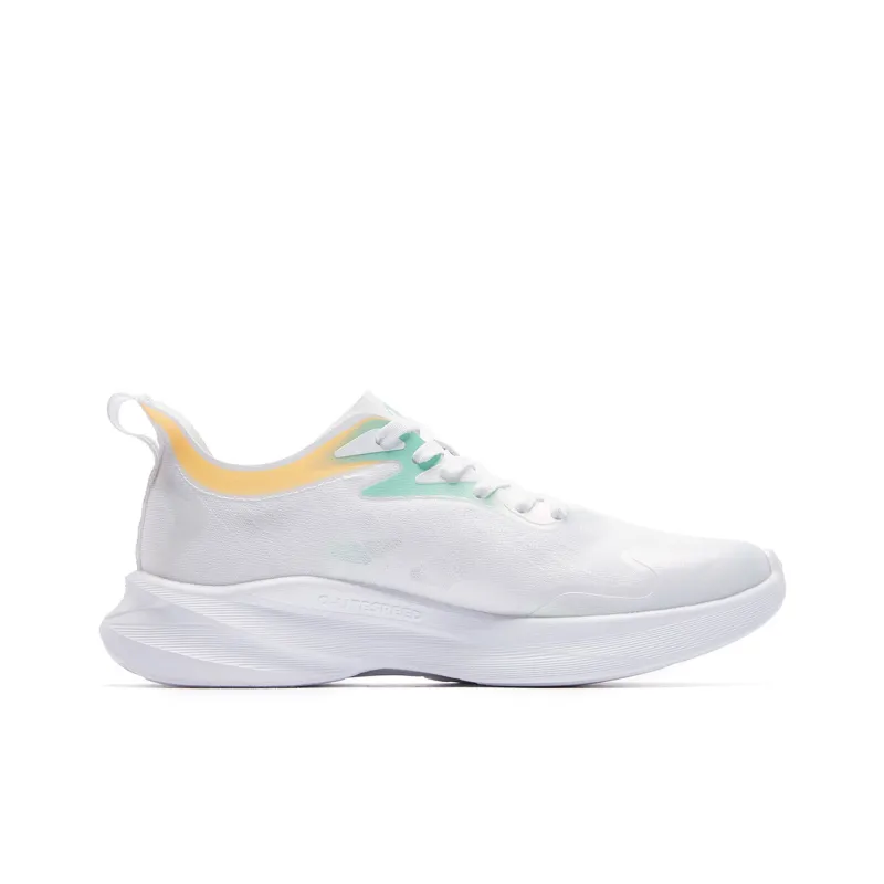 QIAODAN Light Speed 3.0PLUS Cushioning Slip Resistant Low Top Casual Running Shoes Men's White Green-1