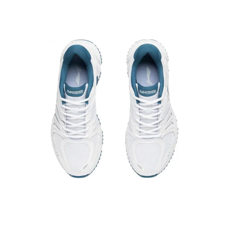 LiNing Pick Up The Light Abrasion Resistant Breathable Low Top Running Shoes Men's White Blue-3