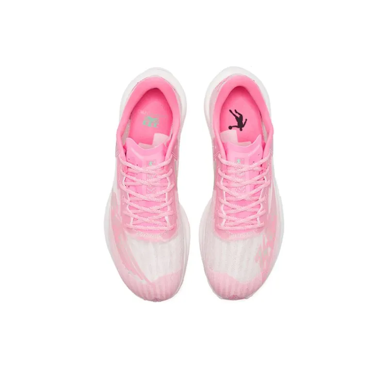 QIAODAN Feiying PB2.0 Cushioning Anti Slip And Wear Resistant Low Top Running Shoes Women's Cherry Blossom Pink-3