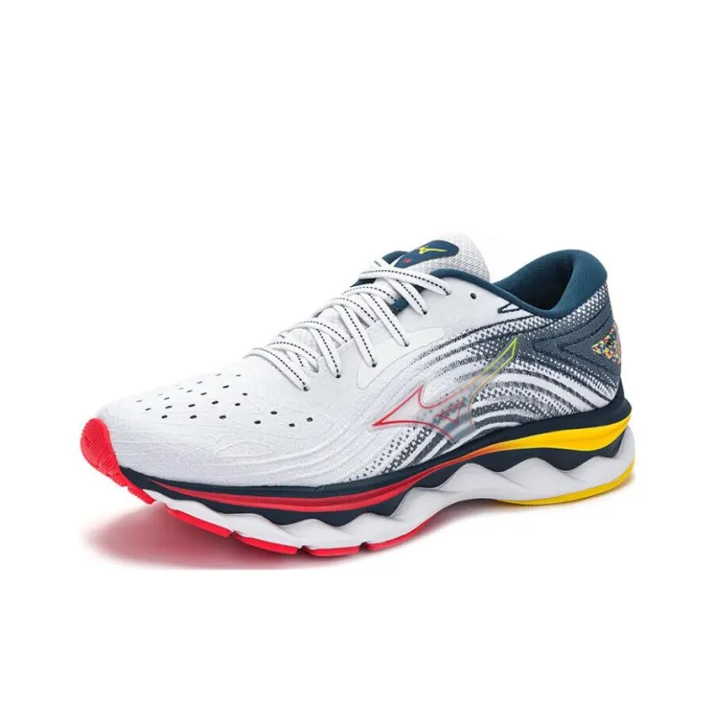 Mizuno Wave Sky 6 Wave Sky 6 Cushioning Anti-Slip And Wear-Resistant Low-Top Running Shoes Women's White Black-1