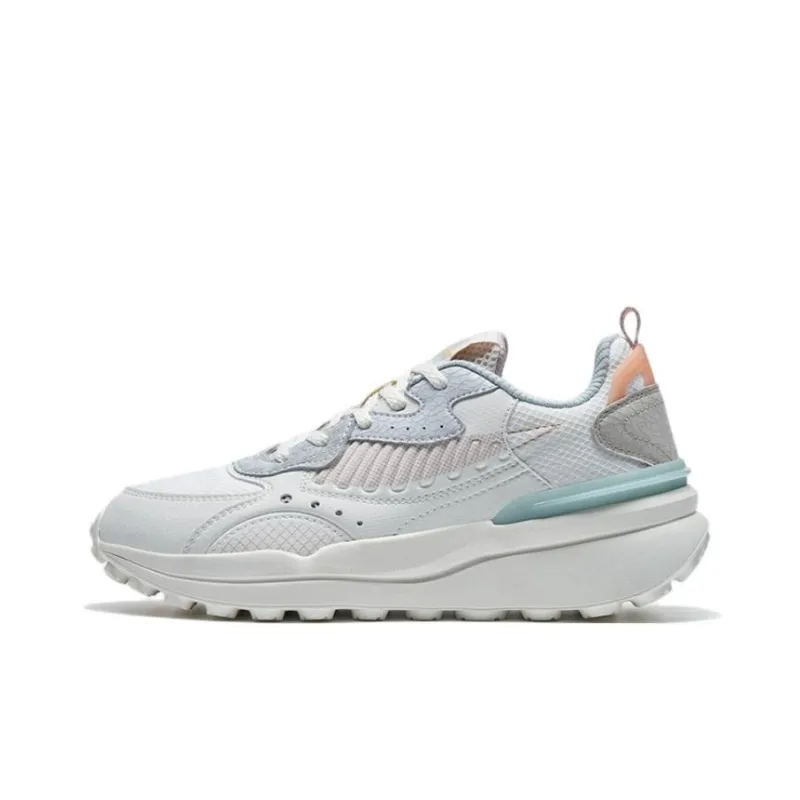 XTEP Vintage 80 Slip Resistant, Abrasion Resistant, Breathable Low Top Sports Casual Shoes Women's White Gray-0