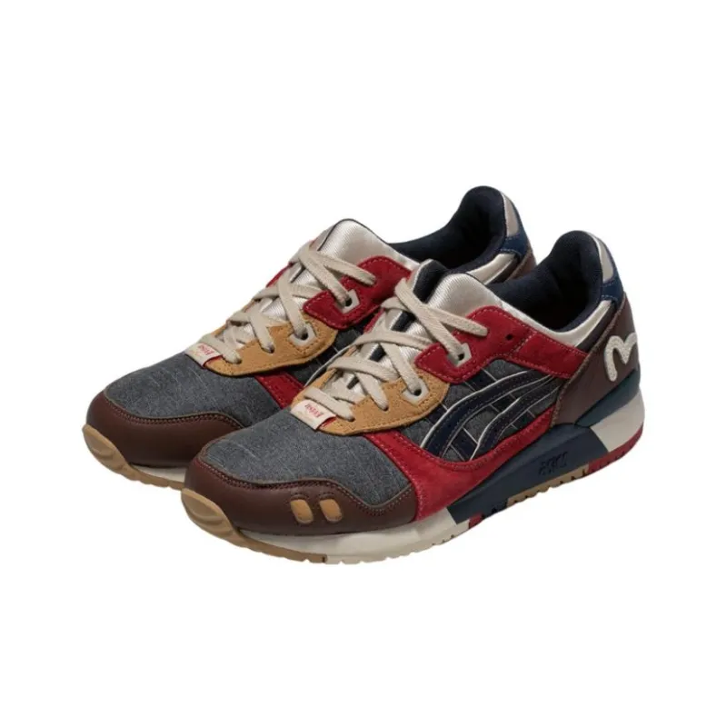 EVISU X Asics Gel-Lyte 3 Red Gray Brown-2