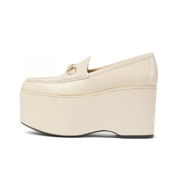 GUCCI Horsebit 24 Spring And Summer Collection Loafers 9cm Women's White