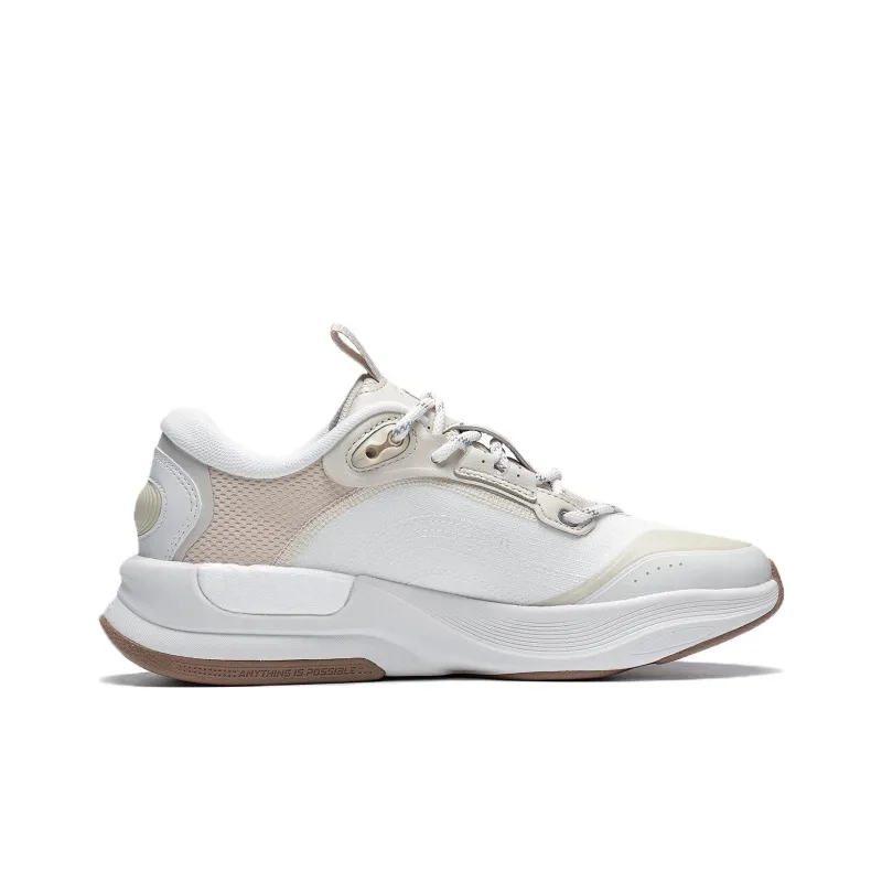 LiNing Cloud Extreme Lightweight Rebound Low-Top Sports Casual Shoes Women's White Gray-1