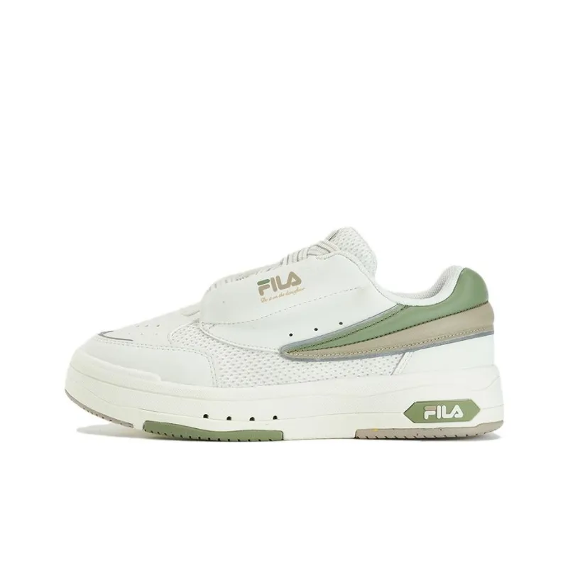 FILA Mix Skateboard Shoes Women s Low Top Light White Green