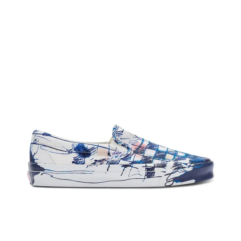 Vans Classic Slip On Lx Connor Tingley Checkerboard White Blue-1