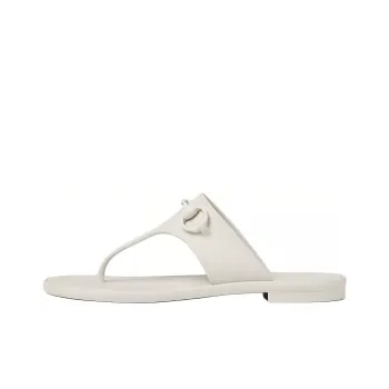 GUCCI Horsebit Flip Flops Women's White