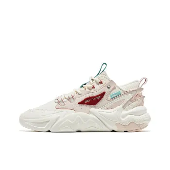 Erke Xun Phoenix Woo Phoenix Anti Slip Wear Resistant Low Top Sports Casual Shoes Women's White Pink