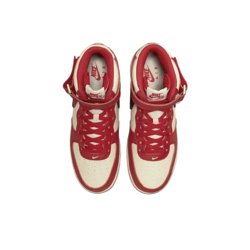 Nike Air Force 1 Mid '07 Lx Plaid Cream Red-3
