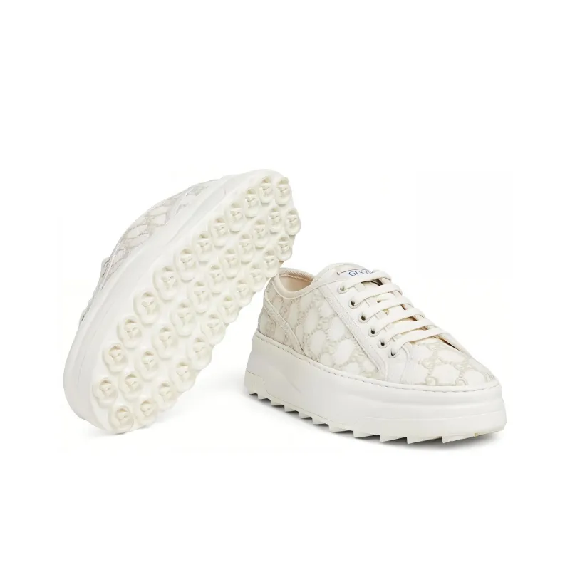 GUCCI Women's Tennis 1977 Low 'Off White Gg Embroideries' Women's-2