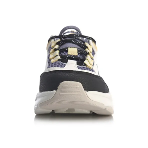 LiNing Aurora WindWalker Anti Slip Wear Resistant Breathable Balance Low Top Chunky Sneakers Women's Lavender Gray-3