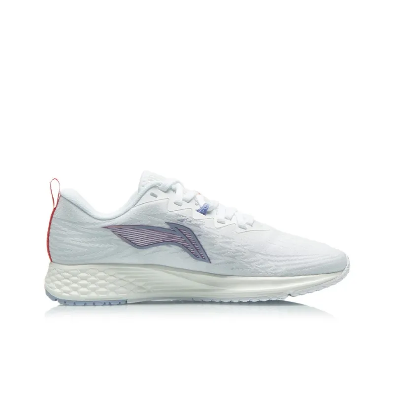 LiNing Red Hare 4 Cushioning Anti Slip And Wear Resistant Low Top Running Shoes Women's White Gray Red Blue-1
