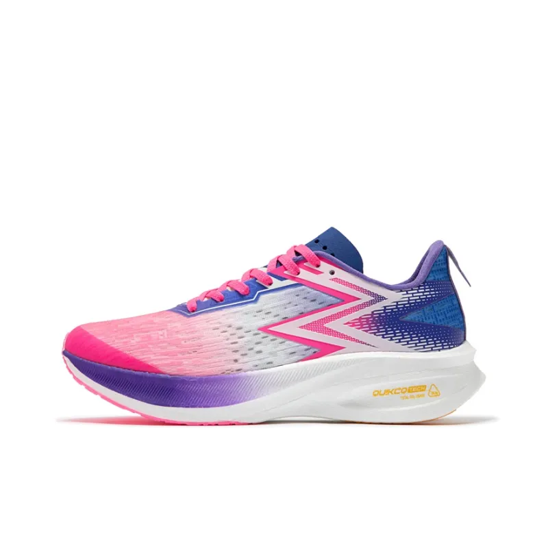 361° Flying ET Wear Resistant Breathable Rebound Low Top Marathon Running Shoes Unisex Fluorescent Blast Pink-0