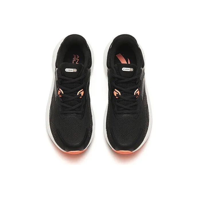 ANTA Running Collection Running Shoes Women's Low Top Black/Lock Orange-2