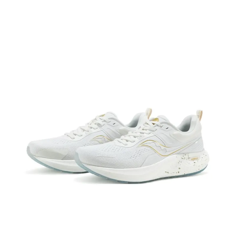 Saucony Surge 2 Anti Slip Wear Resistant Low Top Marathon Running Shoes Unisex White Gray-2
