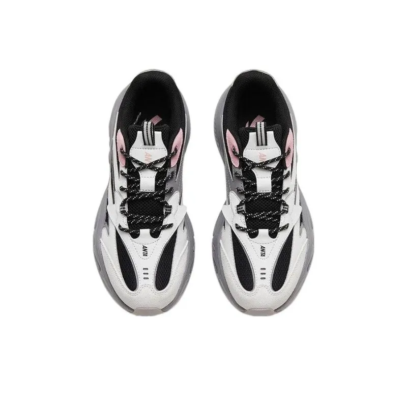 Anta C37 Series Cushioning Anti Slip And Wear Resistant Low Top Sports Casual Shoes Women's Black White Pink-2