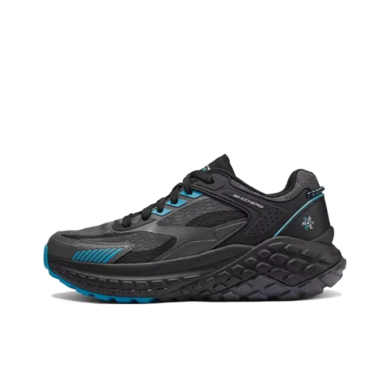 Skechers Sport Cushioning Slip Resistant Breathable Lightweight Support Coverage Low Top Casual Shoes Men's Black Blue-0