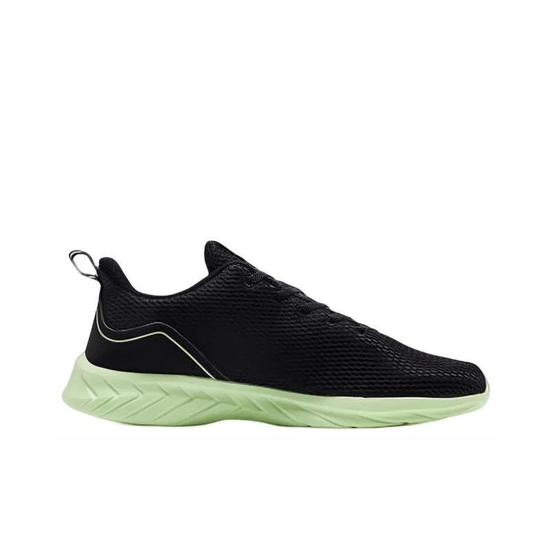 PEAK Qingyi Slip Resistant, Abrasion Resistant, Breathable Low Top Running Shoes Men's Black Sprout Green-1