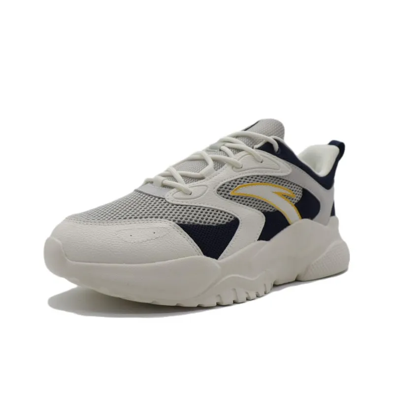 Anta Life Collection Cushioning, Slip Resistant, And Abrasion Resistant Low Top Sports Casual Shoes Gray Blue White-2