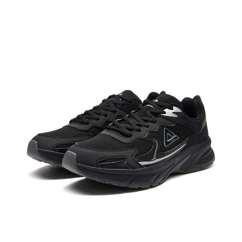 PEAK OG 7000 Cushioning Abrasion Resistant Breathable Low Top Running Shoes Men's Black-2
