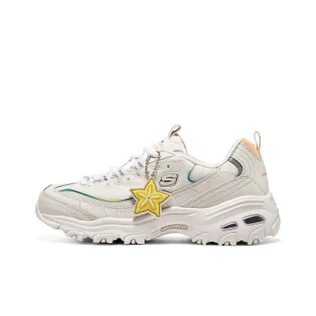 Skechers D'Lites 1.0 Shoes 'Beige White Yellow' Women's