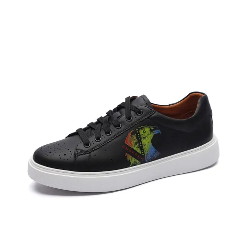 CHARRIOL Skateboard Shoes Men Low-Top Black/White