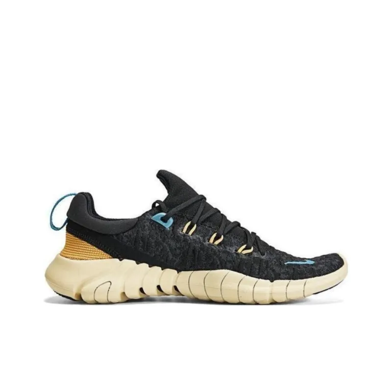 Nike Free Run 5.0 Next Nature Black Anthracite Wheat Gold Noise Aqua Women's-1