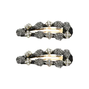 Left Europe Rhistonestone Alloy Hair Clips Women's