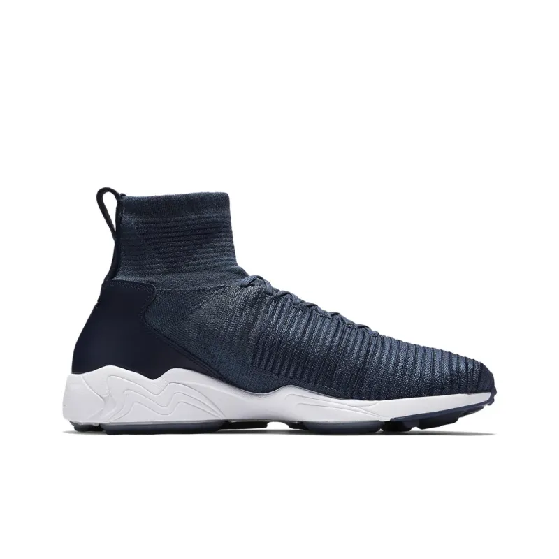 Nike Zoom Mercurial Flyknit Anti-Slip Wear-Resistant High-Top Casual Shoes Unisex Blue-1