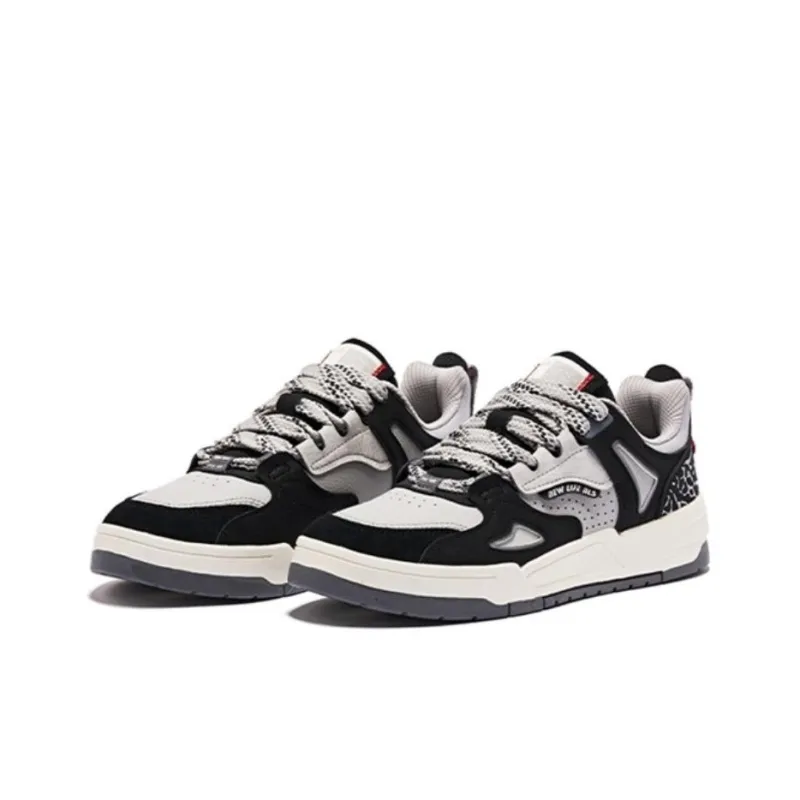 QIAODAN Inheritance 2.0 Enablement 2.0 Wear Resistant Low Top Skateboard Shoes Black Gray-2