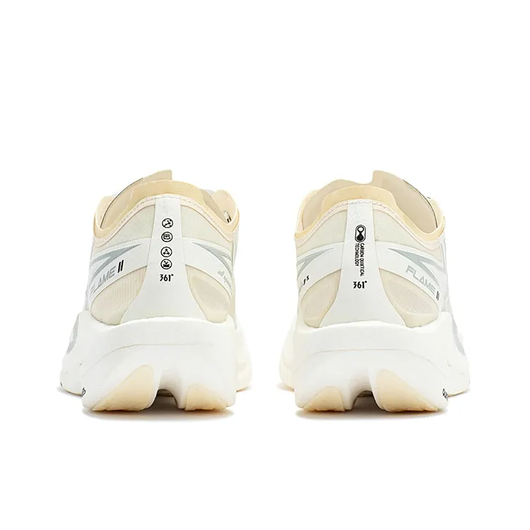 361° Feiran 2 Anti Slip Wear Resistant Low Top Running Shoes Unisex Feather White-3