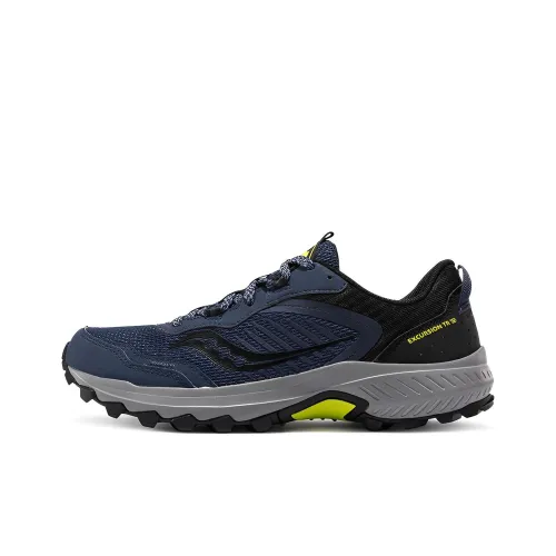 Saucony Excursion Running Shoes Men Low-Top Navy Blue