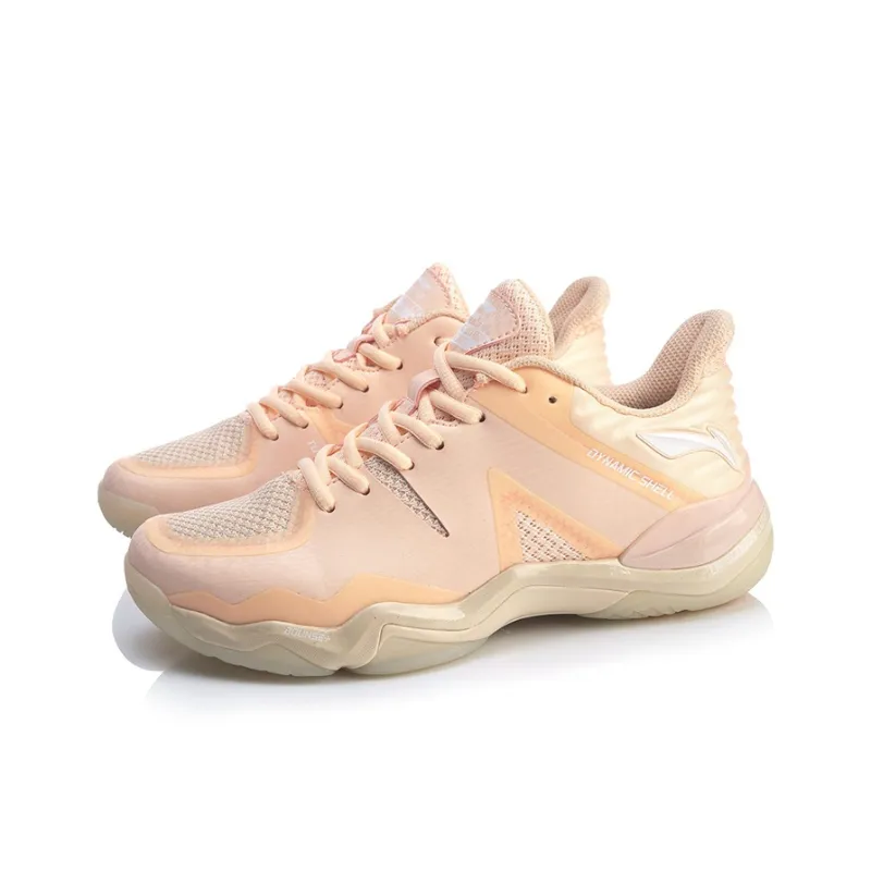 LiNing Sonic Boom 4 Cushioning Support Low-Top Badminton Shoes Women's Orange Pink-2