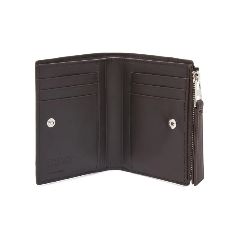 LOEWE Puzzle Calfskin Wallet Men's New Olive With Dark Brown Accents-3