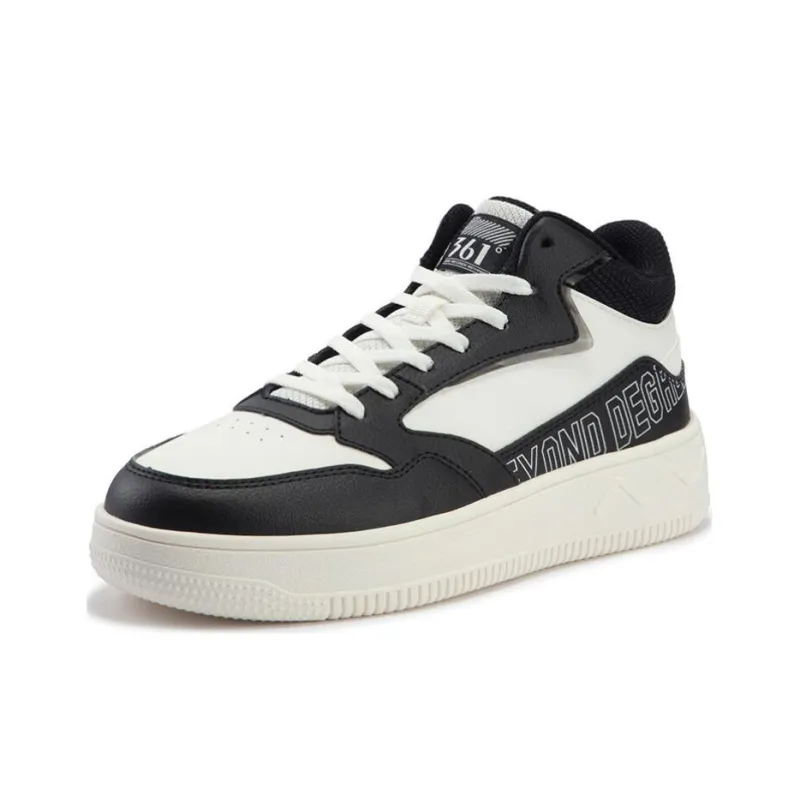 361° AF1 Flying Target Abrasion Resistant Breathable High Top Skateboard Shoes Women's White Black-1